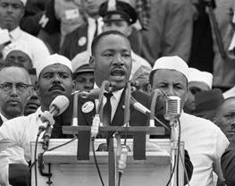 photo of MLK delivering his famous "I Have a Dream" speech